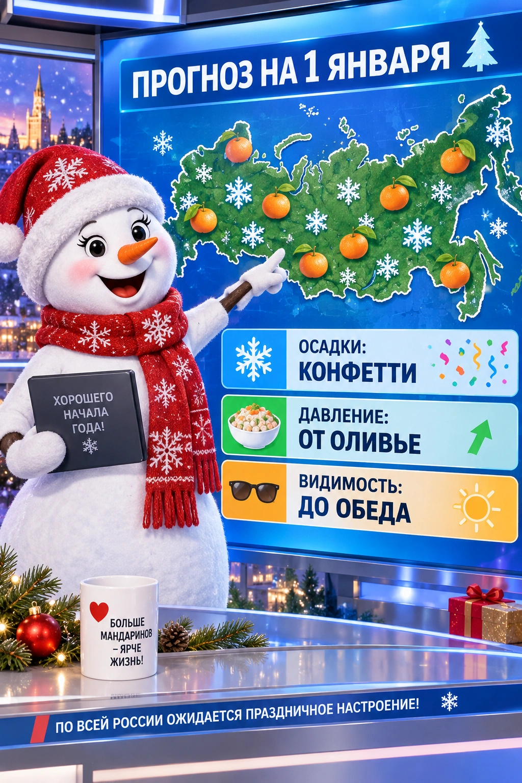 Прогноз погоды на 1 января