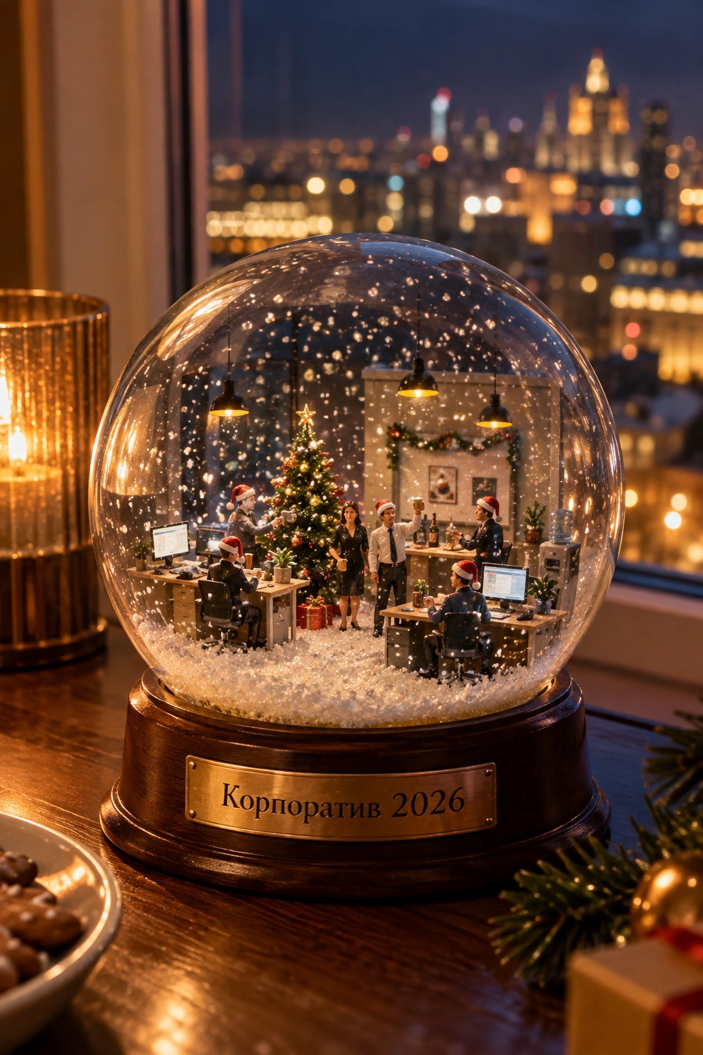 Снежный шар с корпоративом