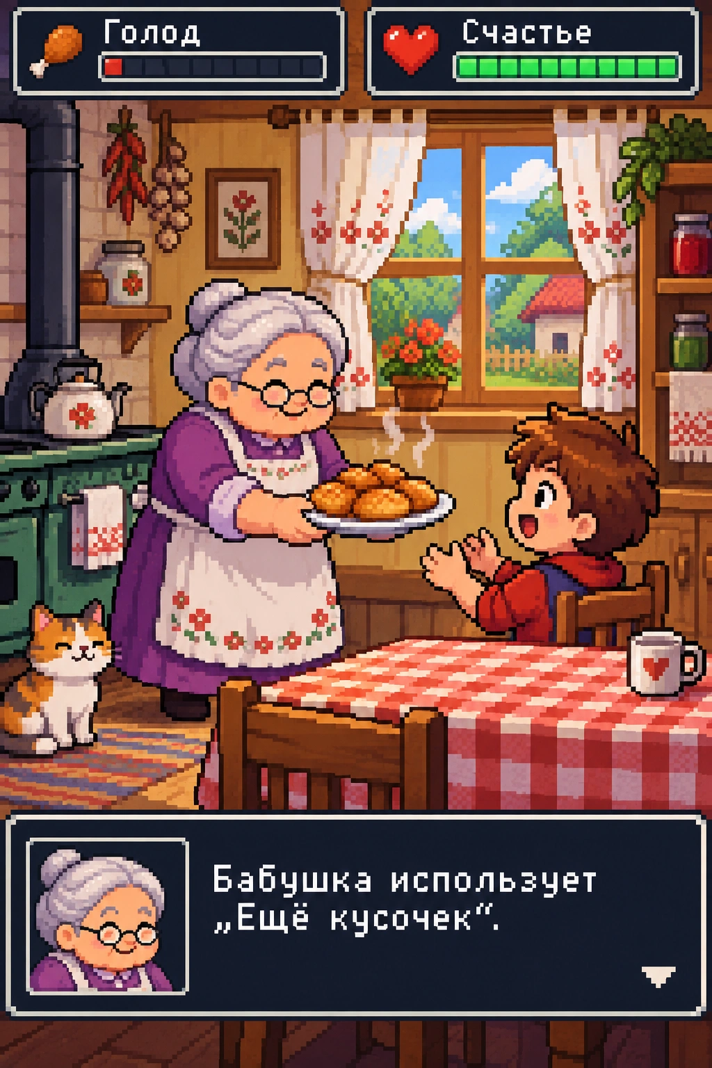 Ретро-игра: «Бабушка использует „Ещё кусочек“»