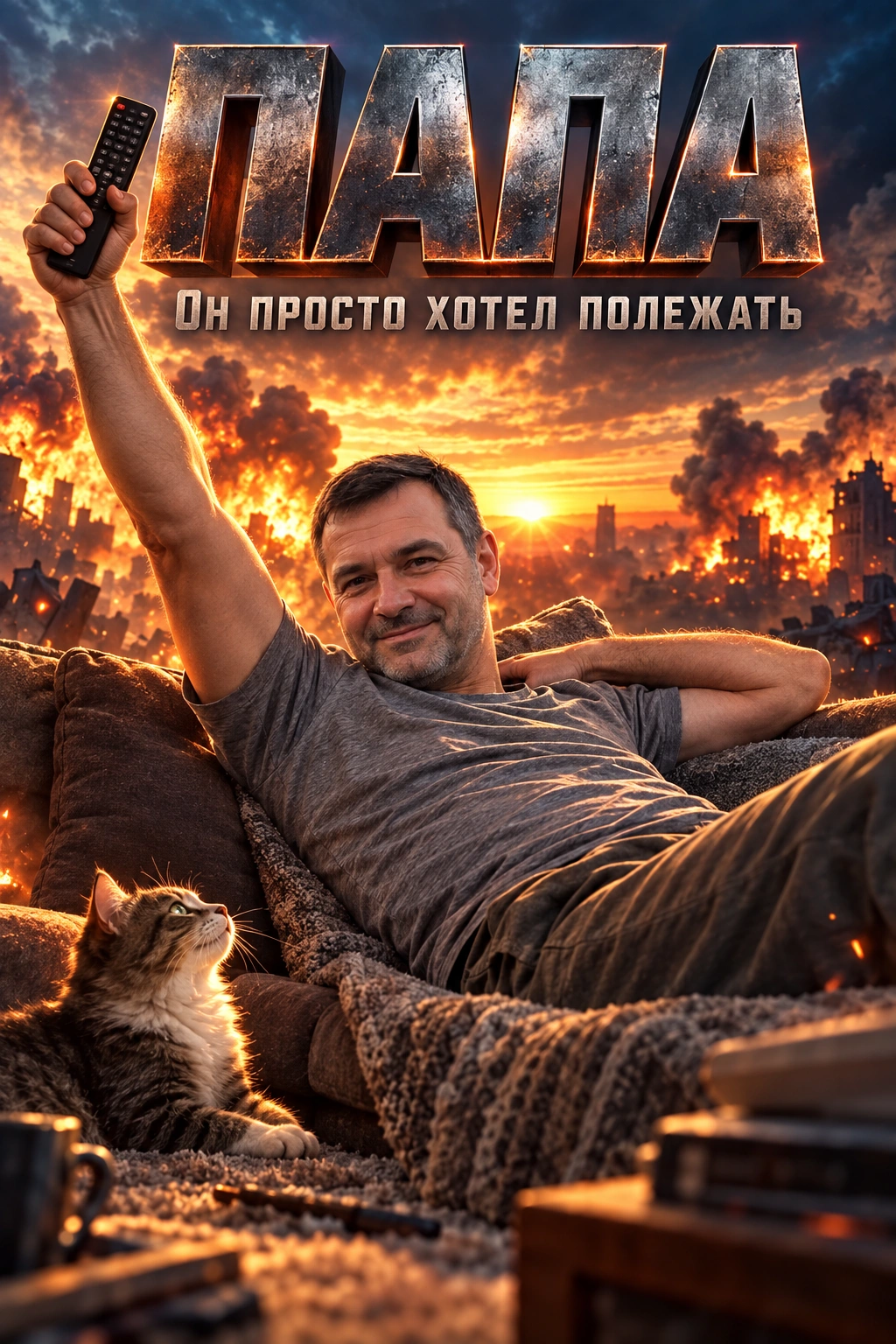 Постер боевика: «Он просто хотел полежать»