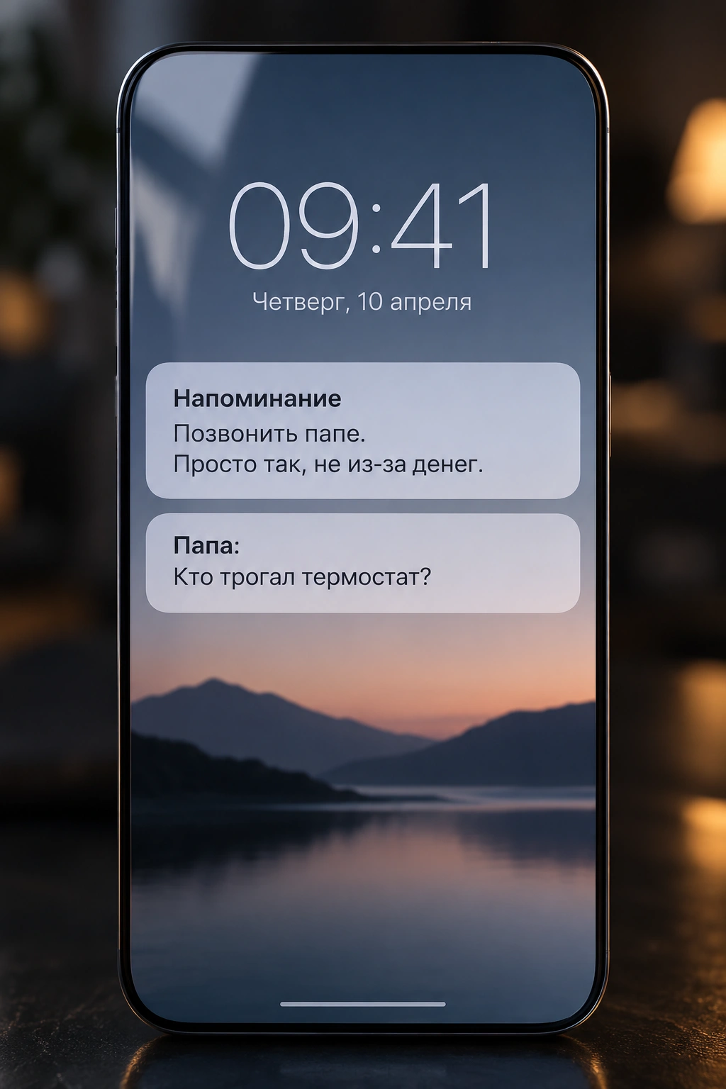 Уведомление: «Позвонить папе. Просто так, не из-за денег»